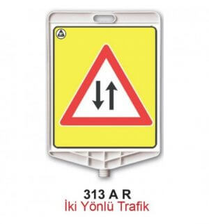 İki Yönlü Trafik Levhası 313 - Uyarı Levhaları